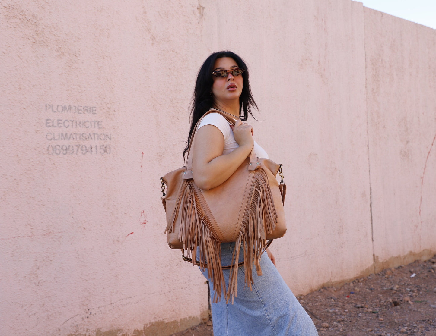 Moroccan Fringed tote bag, Fringe western purse, Leather Fringe Bag, Boho cowgirl bag, fringed boho crossbody, leather handbag with fringe