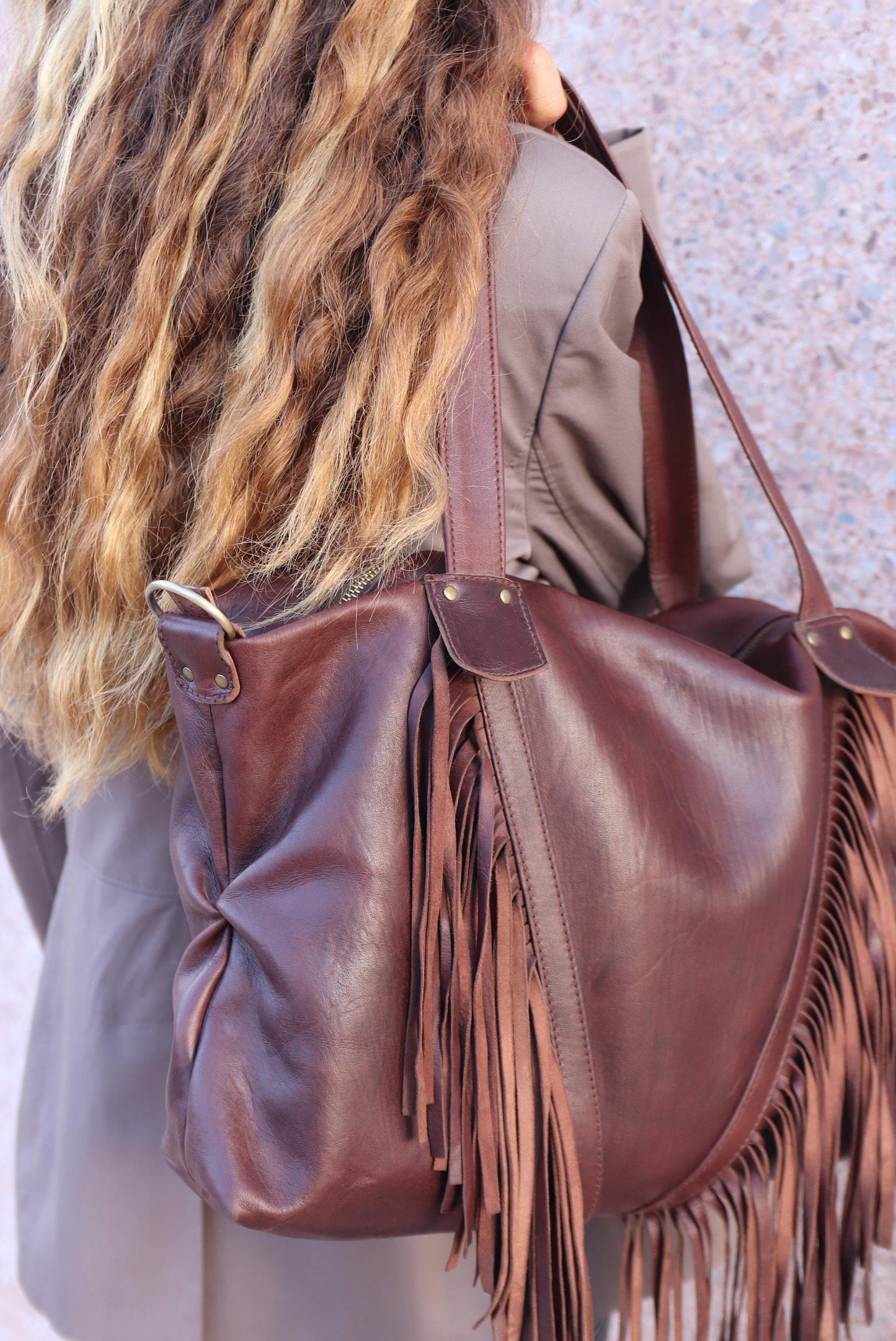 Moroccan Leather Fringe purse, Fringe western purse, Fringed tote bag, Boho cowgirl fringed leather bag, fringe boho crossbody bag,