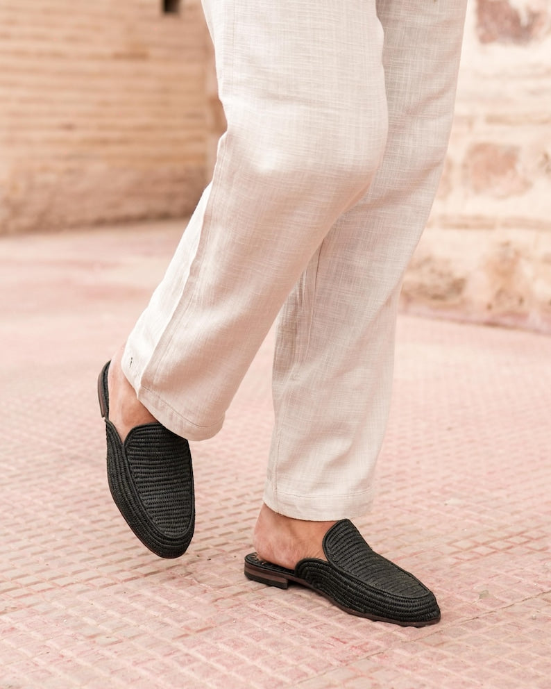 Men’s Breathable Raffia Dress Shoes