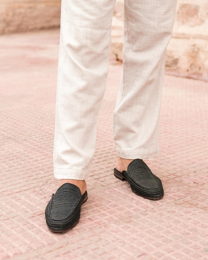 Men’s Breathable Raffia Dress Shoes