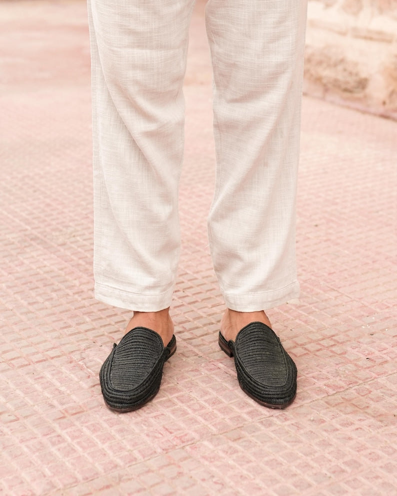 Men’s Breathable Raffia Dress Shoes