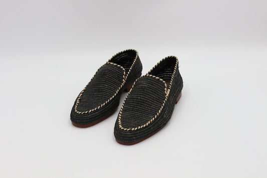 Moroccan Raffia shoes for men, Raffia shoes for men, loafer raffia for men, gift for him, handmade raffia shoes, oxford raffia mules for men