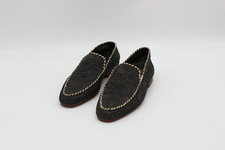 Moroccan Raffia shoes for men, Raffia shoes for men, loafer raffia for men, gift for him, handmade raffia shoes, oxford raffia mules for men