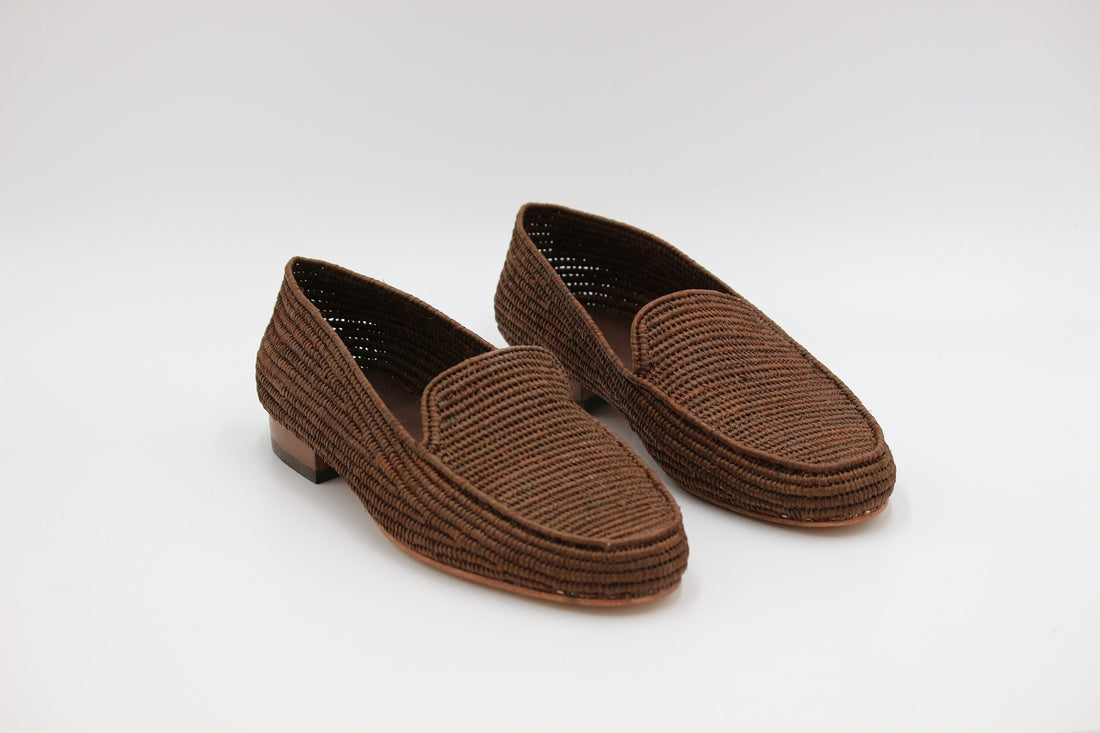 Raffia shoes for men, raffia shoes, Brown raffia moccasins, Brown loafer raffia, loafer shoes raffia, handmade raffia shoes, raffia mules