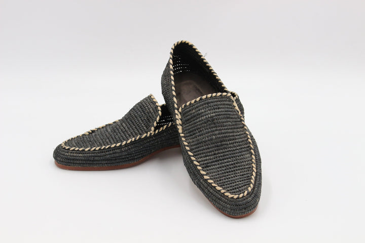 Moroccan Raffia shoes for men, Raffia shoes for men, loafer raffia for men, gift for him, handmade raffia shoes, oxford raffia mules for men