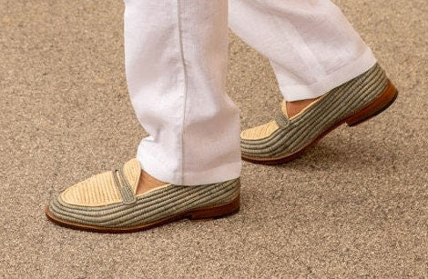 Raffia shoes for men, Moroccan raffia shoes, Raffia shoes for men, loafer raffia for men, vegan loafer shoes raffia, handmade raffia shoes