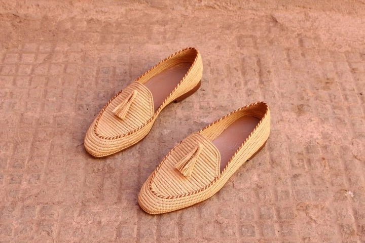 Wedding Raffia shoes for men, Moroccan raffia shoes, Raffia shoes for men, handmade loafer raffia for men, vegan loafer raffia, raffia shoes