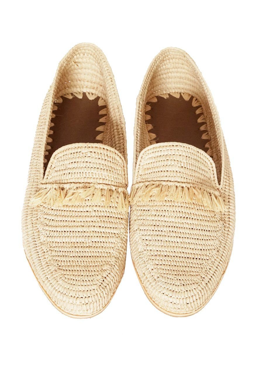 Moroccan raffia shoes women, Raffia Mocasins shoes, Raffia shoes for women, loafer shoes raffia, handmade raffia shoes, raffia mules women