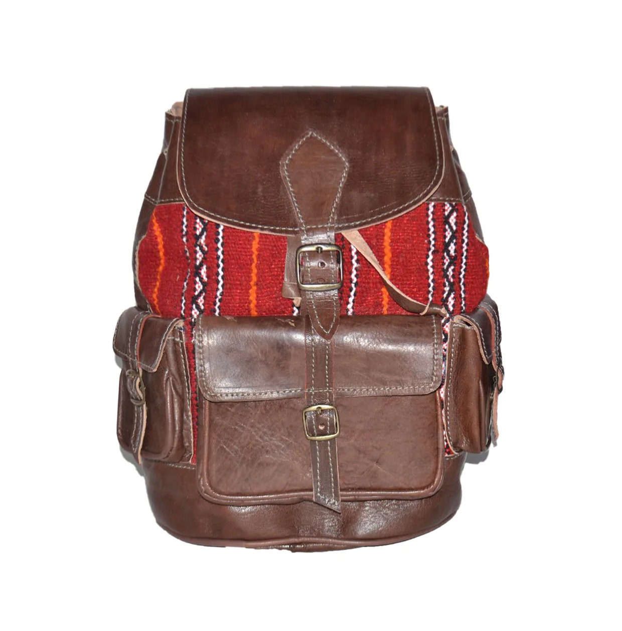 Kilim Backpack, Bag genuine black leather, unisex Kilim bag , Kilim Travel Bag, Hipster backpack, Rucksack backpack, bohemian kilim backpack