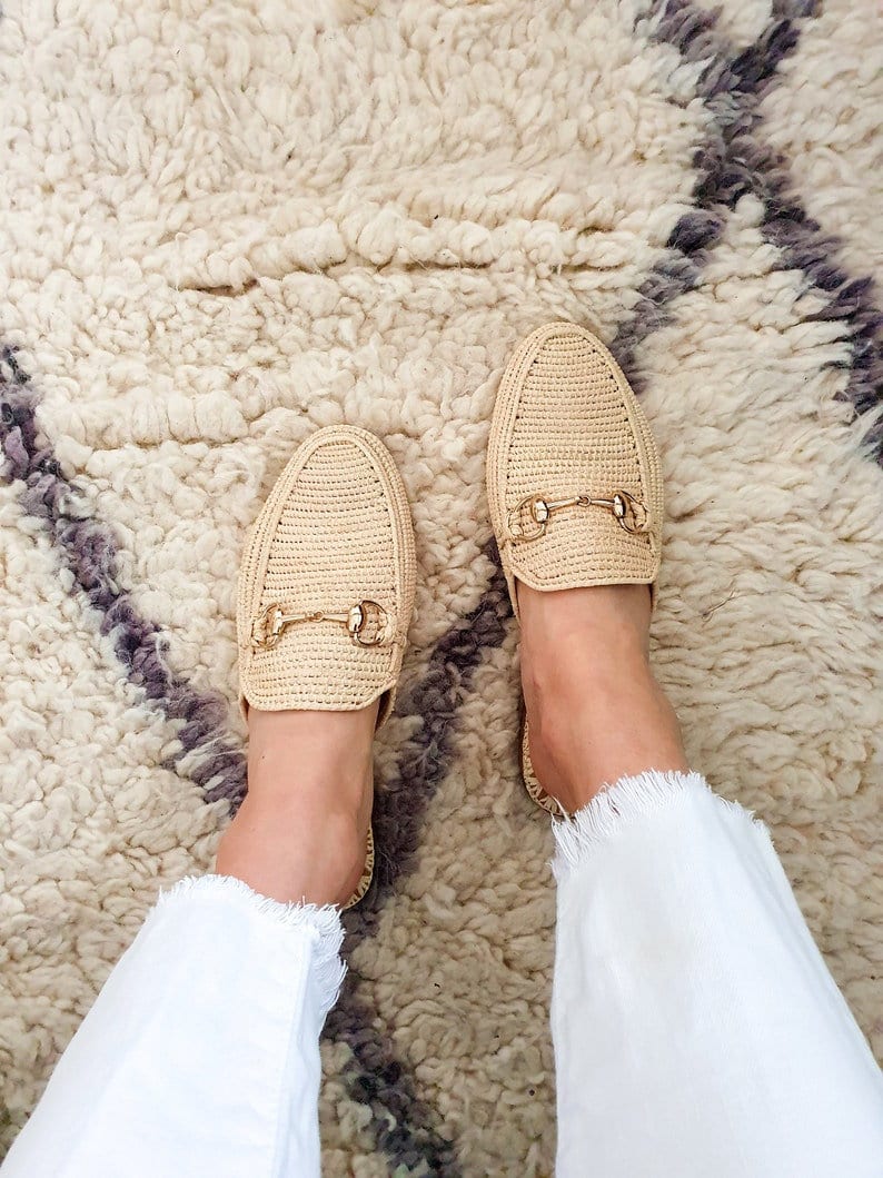 Raffia Mules for women, Vegan raffia mules for women, Raffia mules for women, women raffia slippers, handmade raffia shoes, raffia mules
