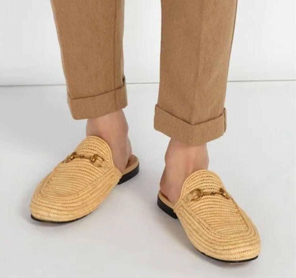 Raffia mules for men, raffia mules, raffia slippers for men, men's loafer raffia, loafer shoes raffia, handmade raffia shoes, raffia mules