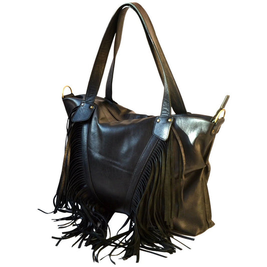 Moroccan Fringed tote bag, Fringe western purse, Leather Fringe Bag, Boho cowgirl bag, fringed boho crossbody, leather handbag with fringe