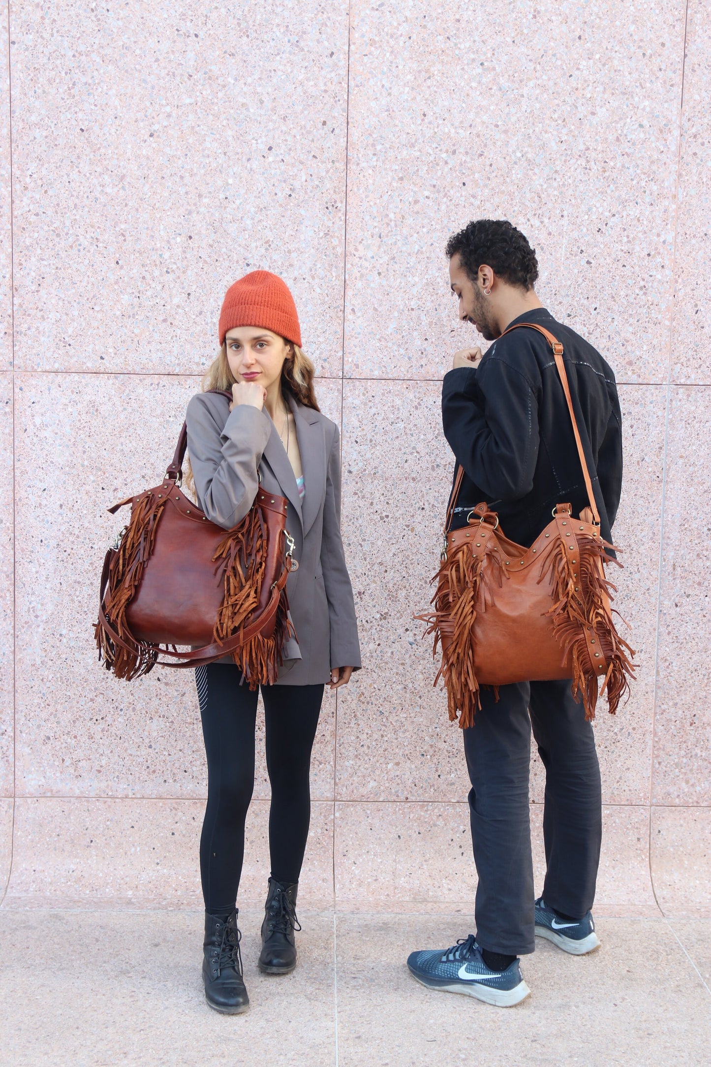 Fringe western purse, Leather Fringe purse, Fringed tote bag, Boho fringe leather purse, dot studded leather bag, studded fringe leather bag