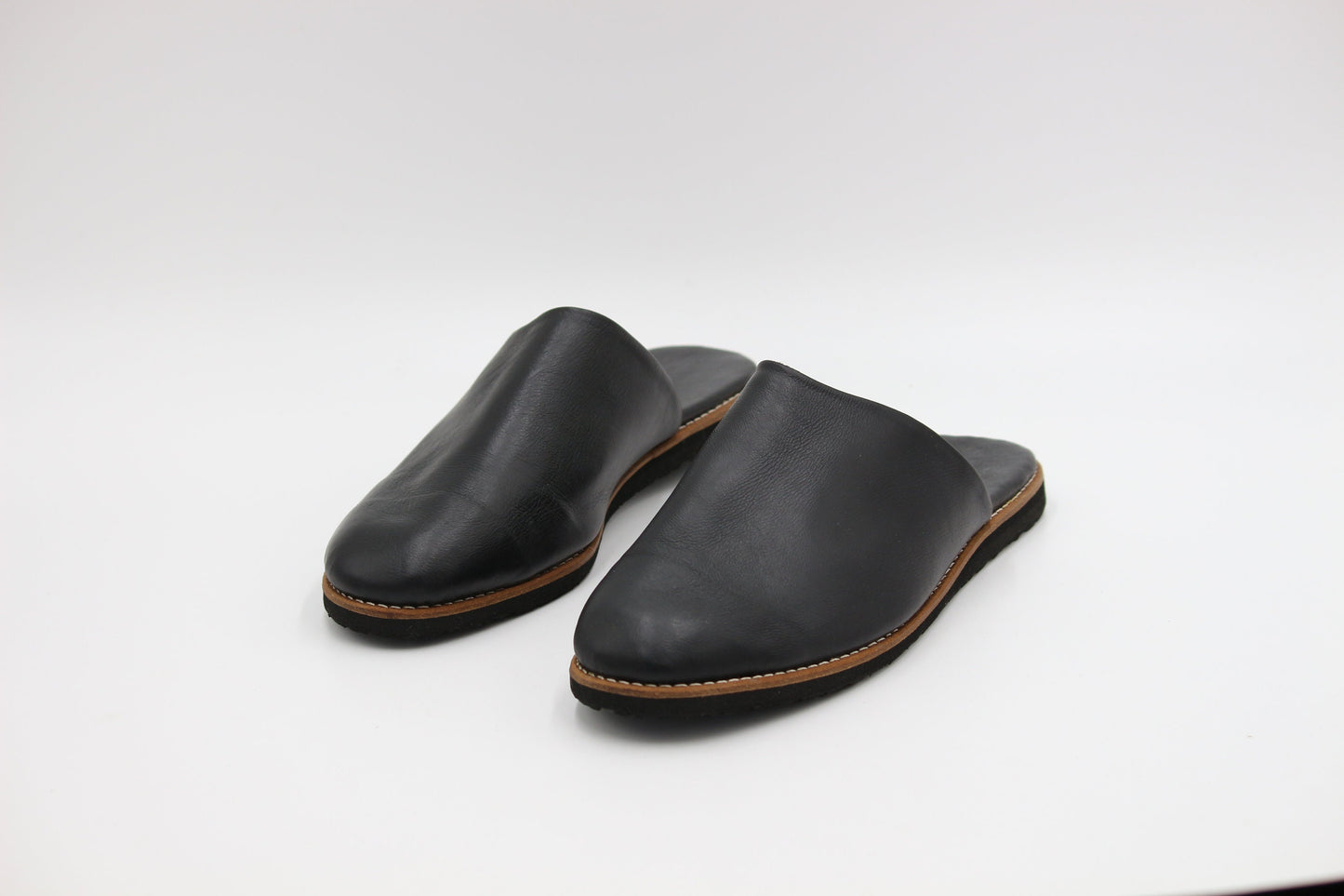 Moroccan leather babouche for men, Men handmade leather slippers, Brown leather Babouche men, Men Leather Clog, Black Leather slippers Men