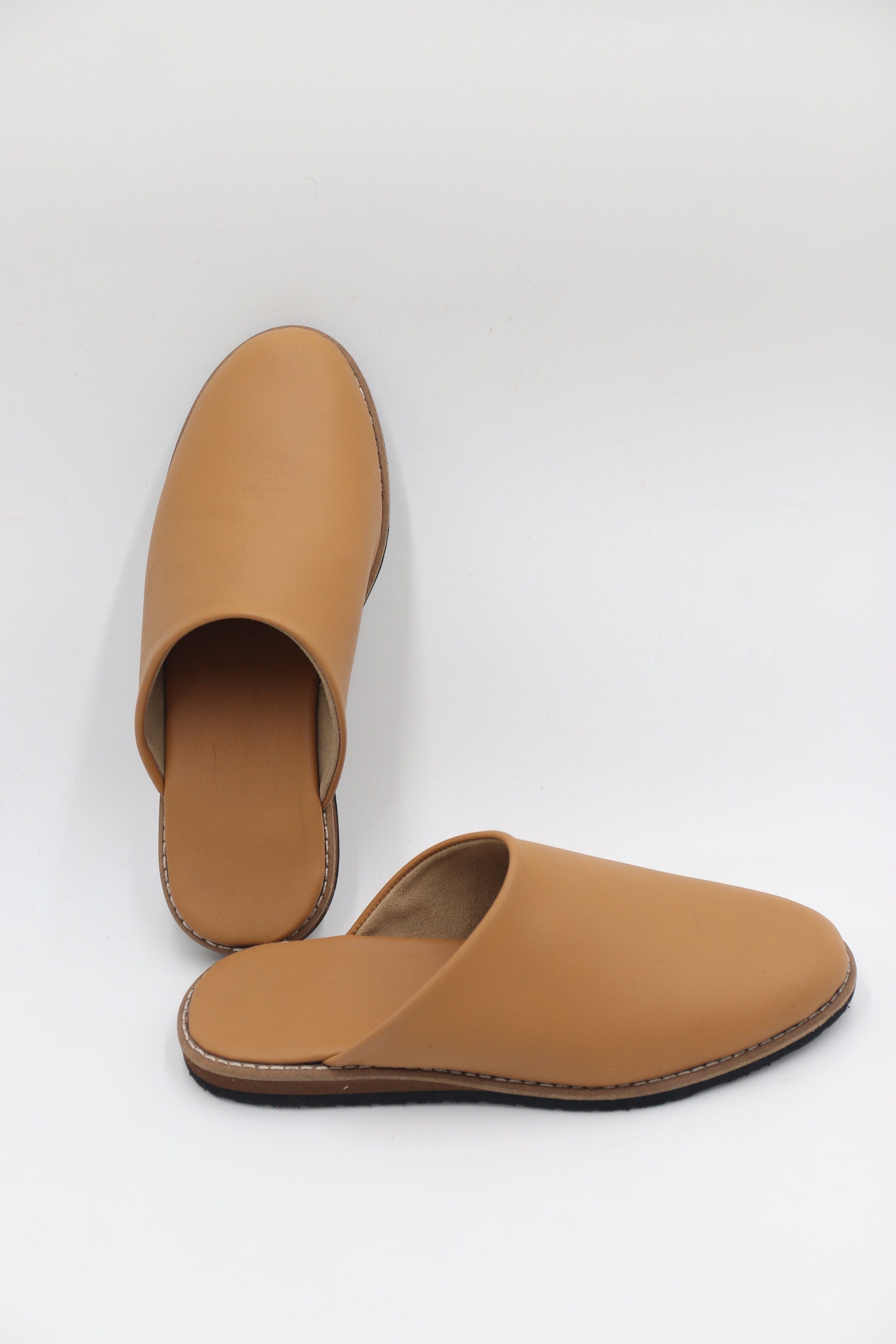 Men Leather Clog, Black Leather slippers Men, Moroccan leather babouche for men, Men handmade leather slippers, Brown leather Babouche men