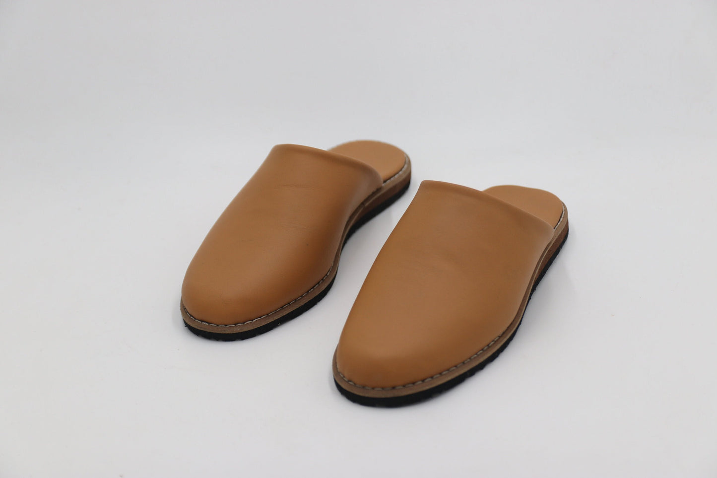 Men Leather Clog, Black Leather slippers Men, Moroccan leather babouche for men, Men handmade leather slippers, Brown leather Babouche men
