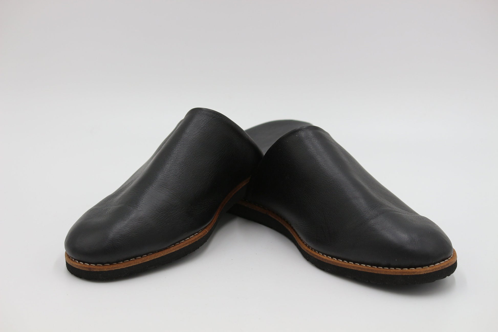 Moroccan leather babouche for men, Men handmade leather slippers, Brown leather Babouche men, Men Leather Clog, Black Leather slippers Men