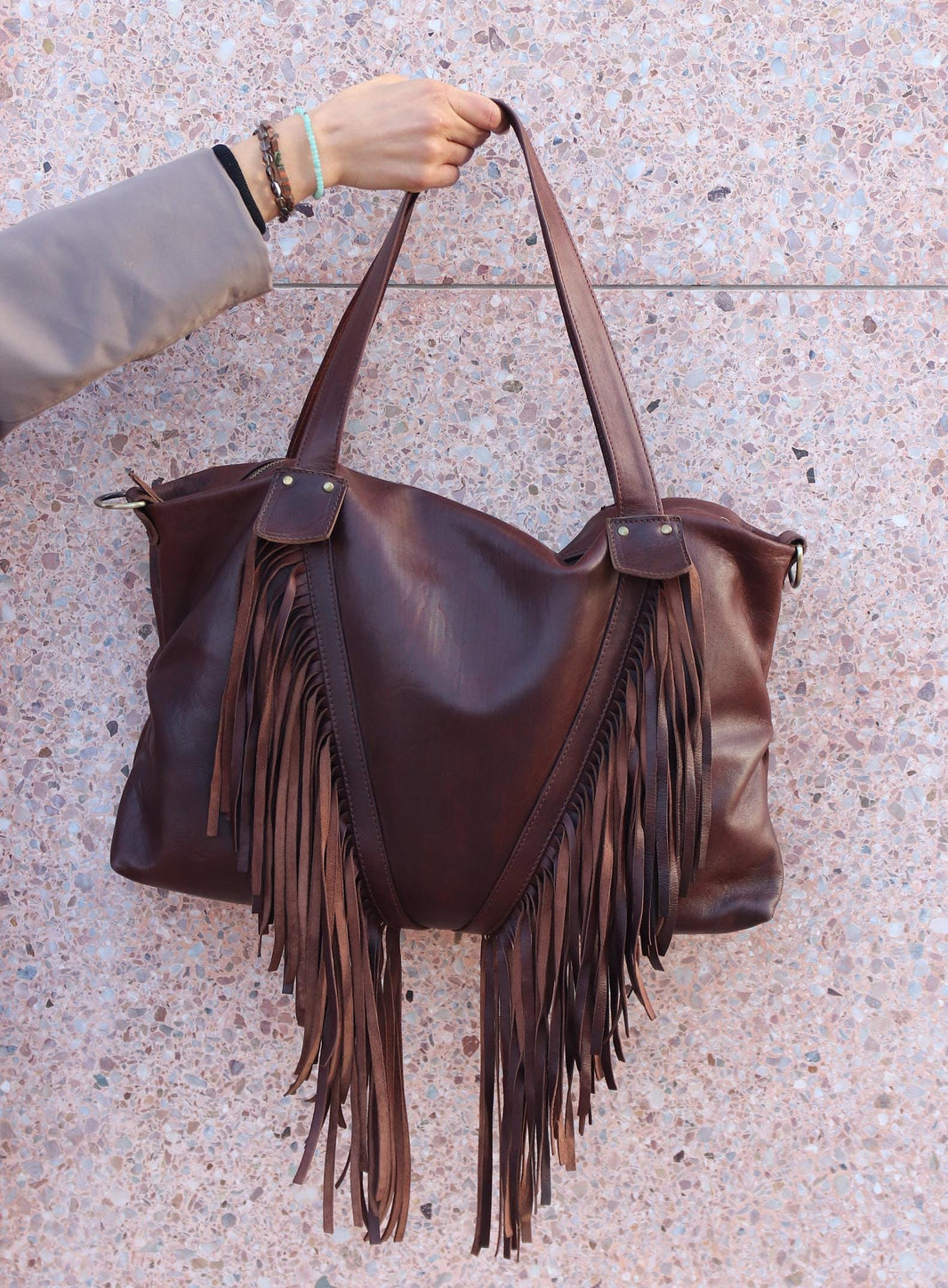 Moroccan Leather Fringe purse, Fringe western purse, Fringed tote bag, Boho cowgirl fringed leather bag, fringe boho crossbody bag,