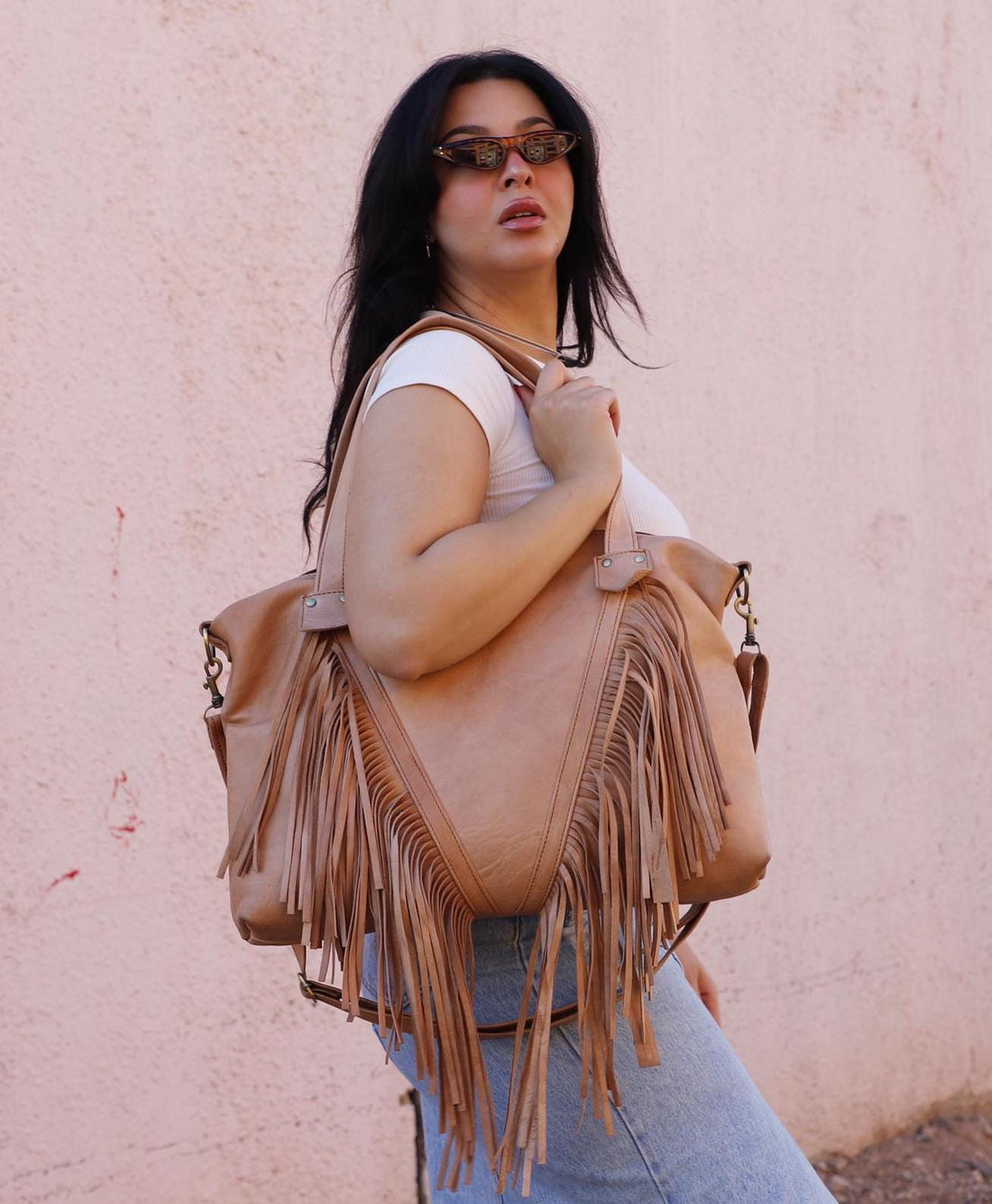 Moroccan Leather Fringe purse, Fringe western purse, Fringed tote bag, Boho cowgirl fringed leather bag, fringe boho crossbody bag,