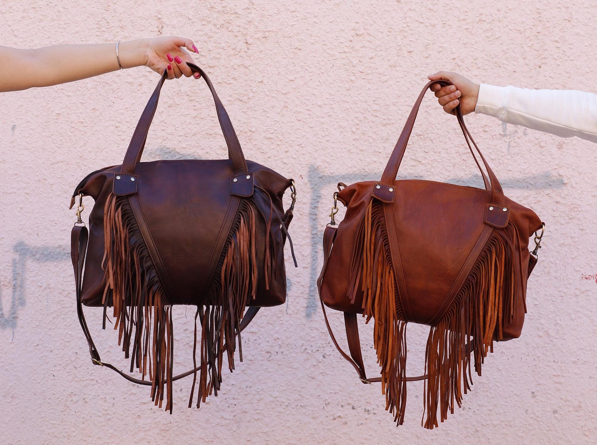 Black Fringe Tote Bag | Leather Fringe Purse | Fringe Western Purse | Boho Cowgirl Bag | Fringe Boho Crossbody Bag | Leather bag with Fringe
