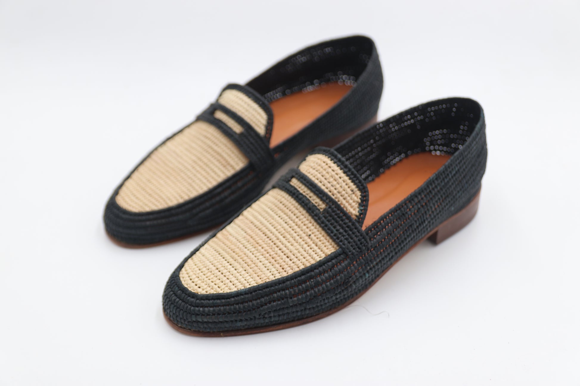 Classic Oxford raffia shoes for men styled with formal summer attire
